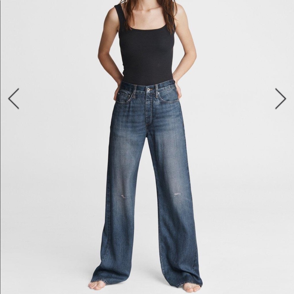 Rag & Bone trompe l’oeil Liquid Miramar, size 25, Redwood